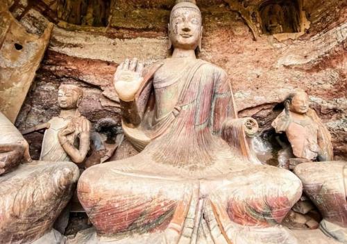 The largest Buddha in Shaanxi, palm width 5 or 6 meters! now a world heritage
