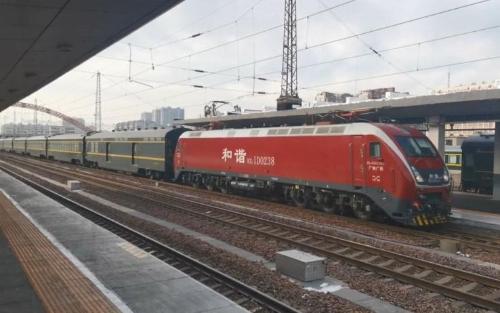 There is a direct train from Guangzhou to Beijing, whole journey is only 5 stops, and scenery along way is very beautiful.