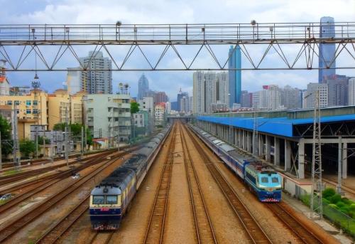 There is a direct train from Guangzhou to Beijing, whole journey is only 5 stops, and scenery along way is very beautiful.