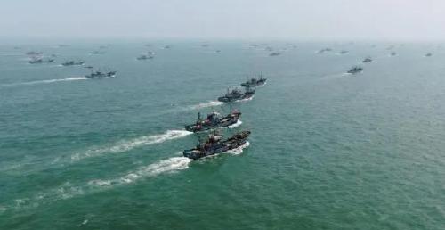The Bohai Sea is an inland sea and foreign ships are not allowed to enter it thanks to small island of Shandong.